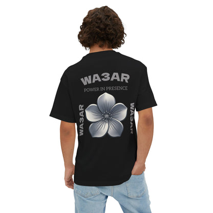 WA3AR Power In Presence Flower Tee | BLACK
