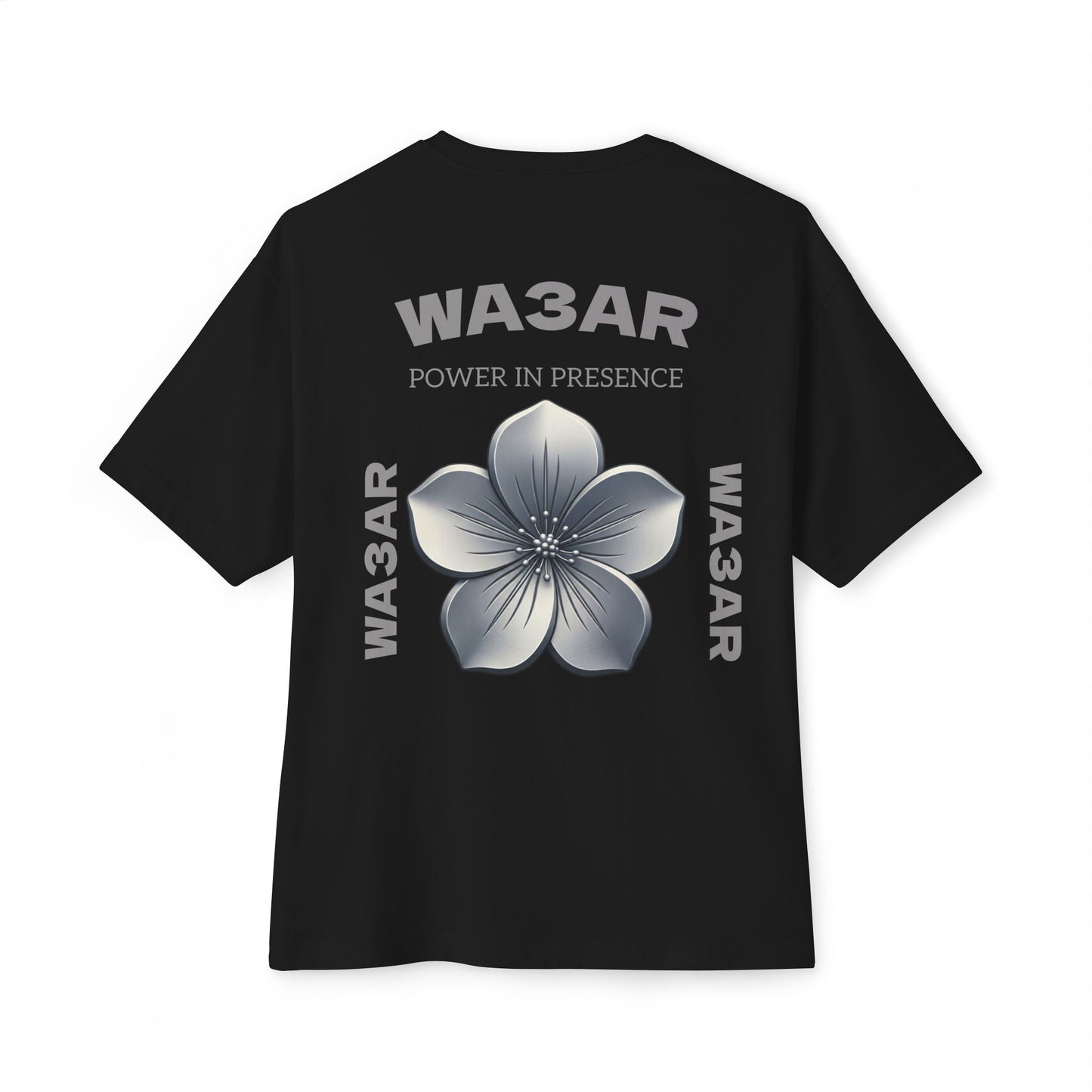 WA3AR Power In Presence Flower Tee | BLACK