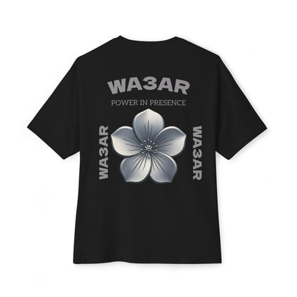 WA3AR Power In Presence Flower Tee | BLACK