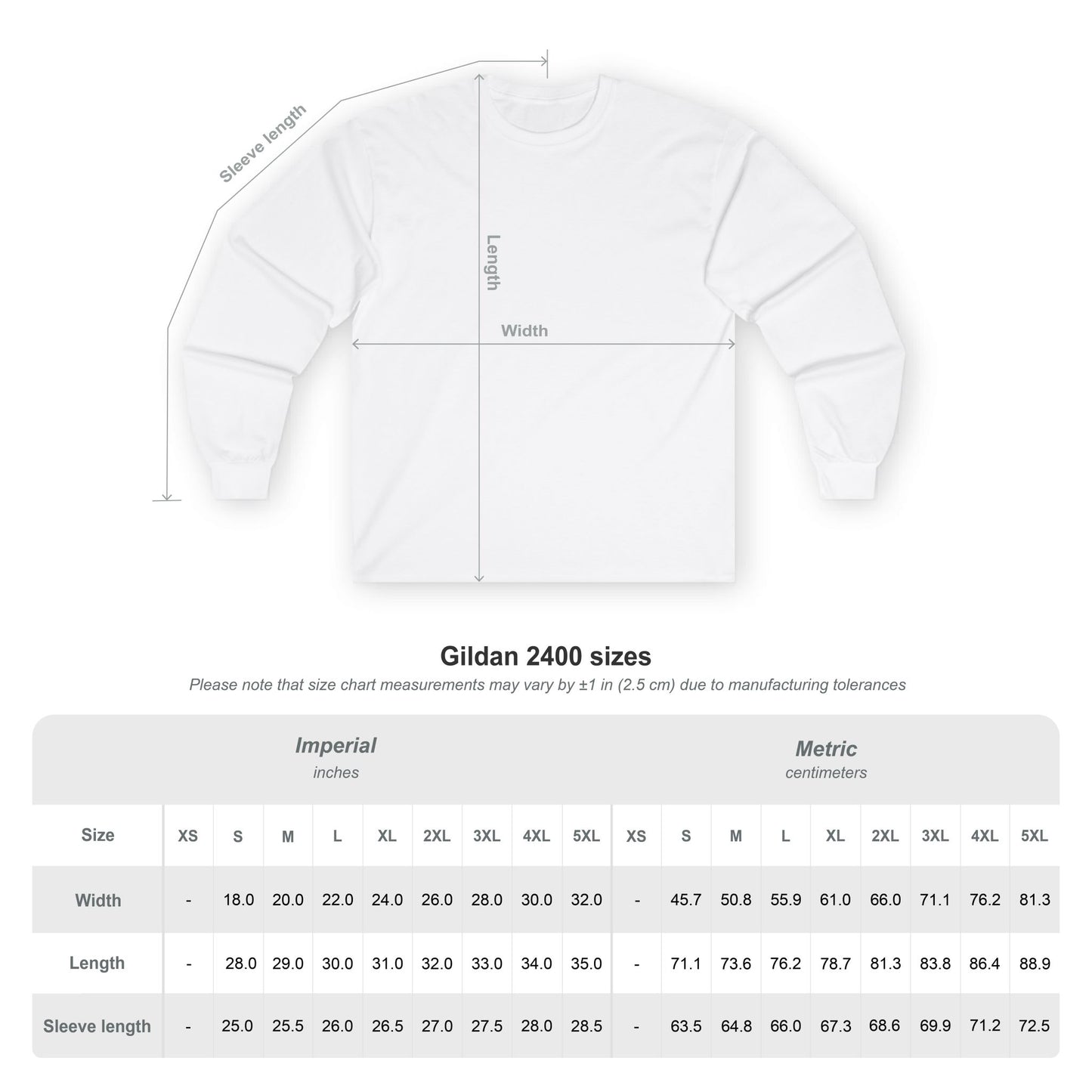 WA3AR Long Sleeve Tee White