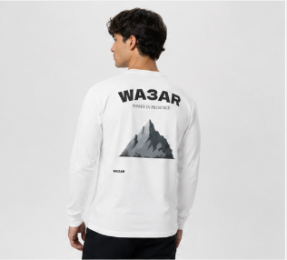WA3AR Long Sleeve Tee White