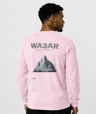 Arabic WA3ARLong Sleeve Tee Pink