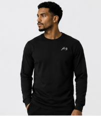 Arabic WA3Ar Long Sleeve Tee Black