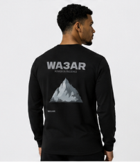 Arabic WA3Ar Long Sleeve Tee Black